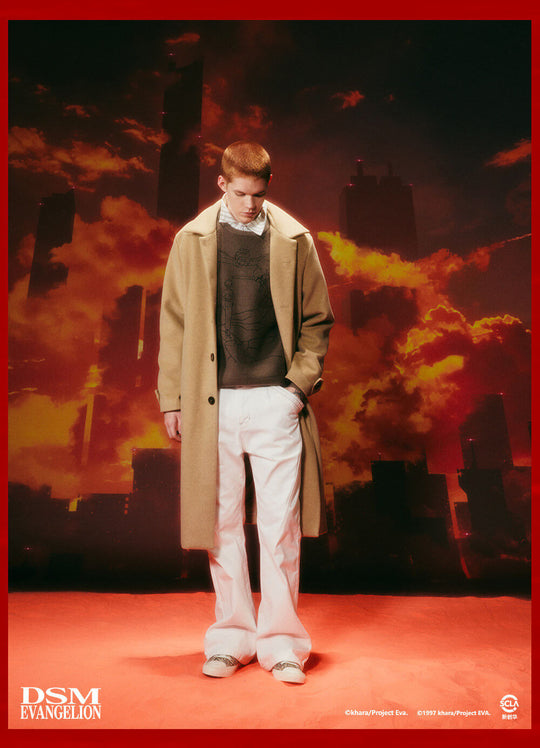 DSM x EVA Shinji Ikari Embroidered Long Coat | Face 3 Face