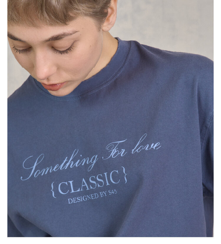 S45 Washed Distressed Letter Print Short Sleeve Tee