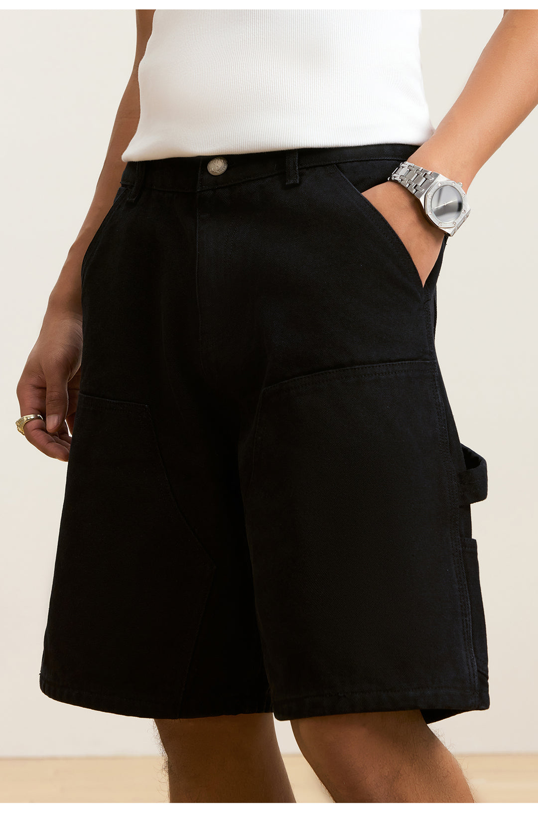 Small Town Kid Washed Double Knee Shorts | Face 3 Face