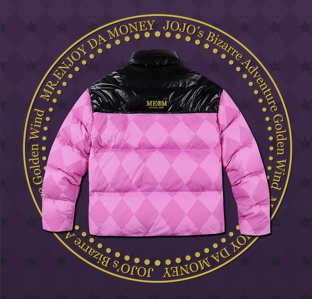 MEDM × JOJO Color Block Diamond Plaid Down Jacket | Face 3 Face