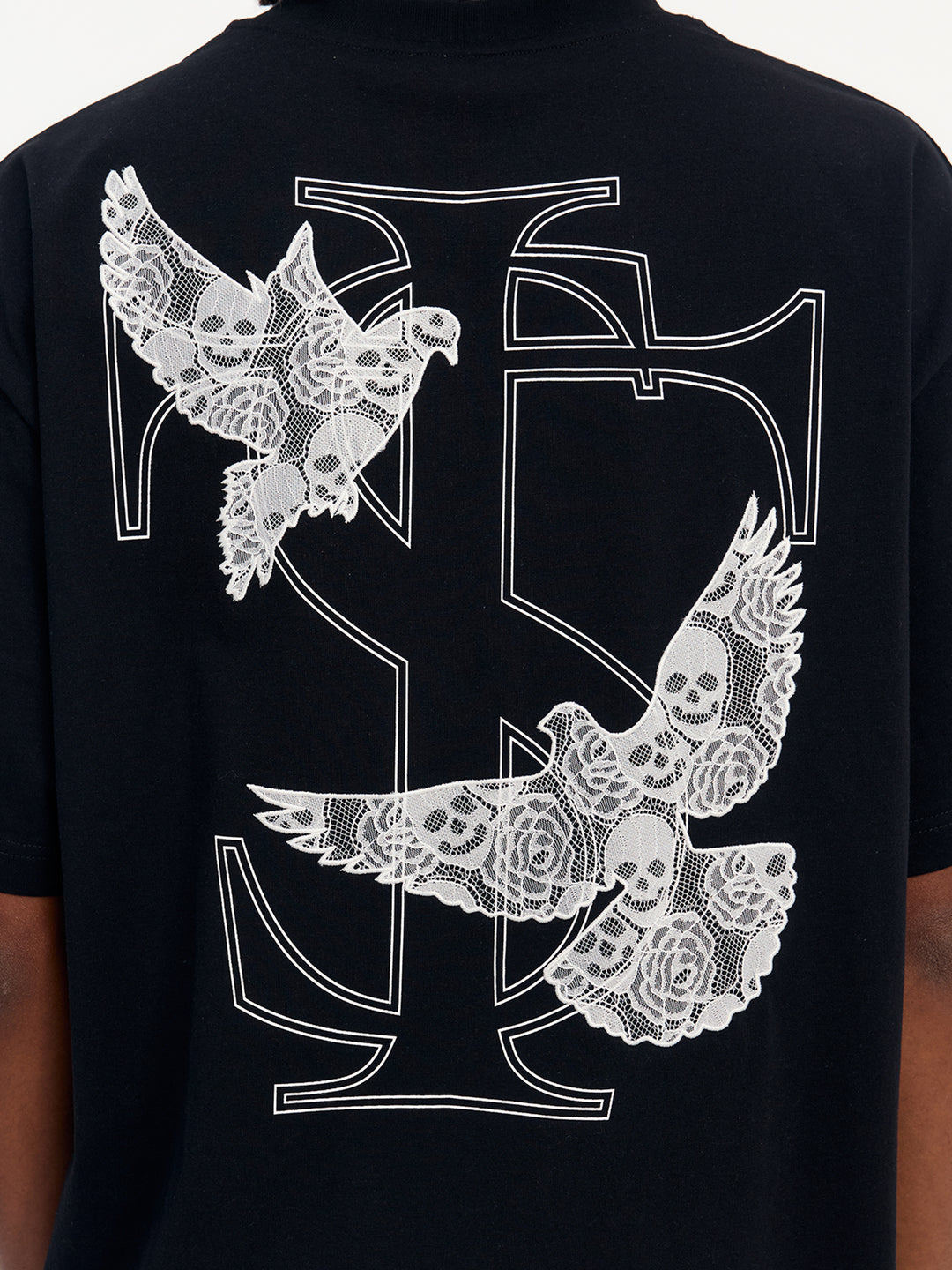 Small Town Kid Lace Embroidery Peace Dove Tee | Face 3 Face