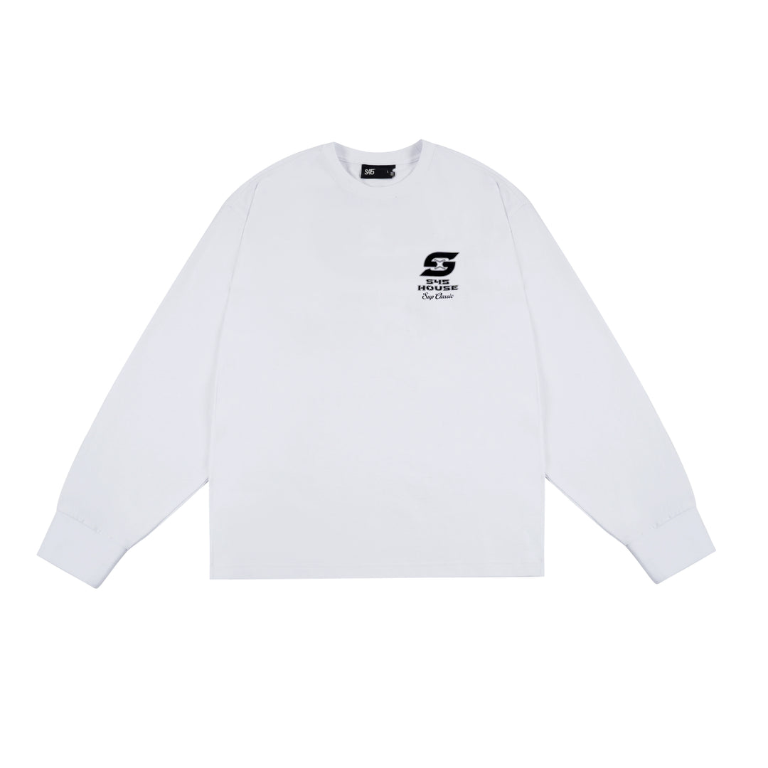 S45 S-Label Basic Logo Printed Long-Sleeve Tee | Face 3 Face