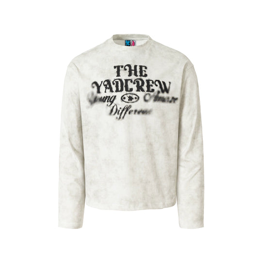 YADcrew Washed Ink Dyed Print Long Sleeve Tee | Face 3 Face