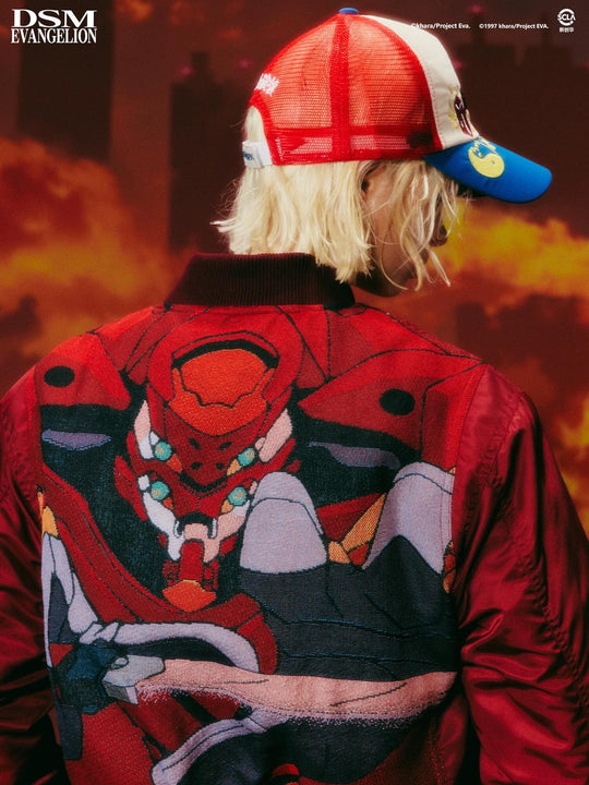 DSM x EVA Unit-02 Jacquard MA-1 Bomber Jacket | Face 3 Face
