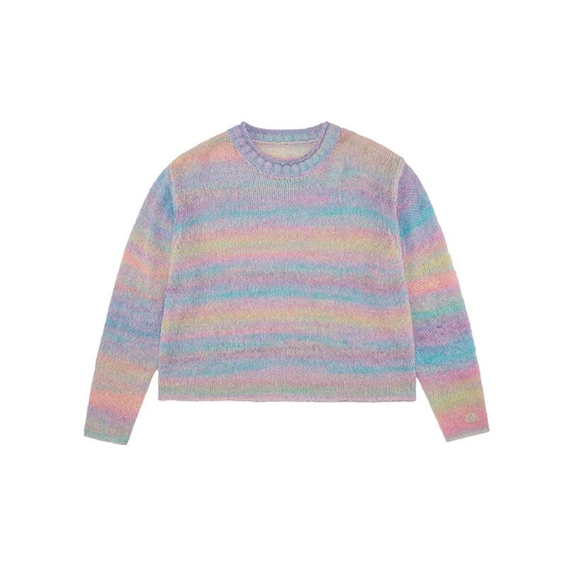 EVILKNIGHT(EK) Gradient Striped Knit Sweater | Face 3 Face