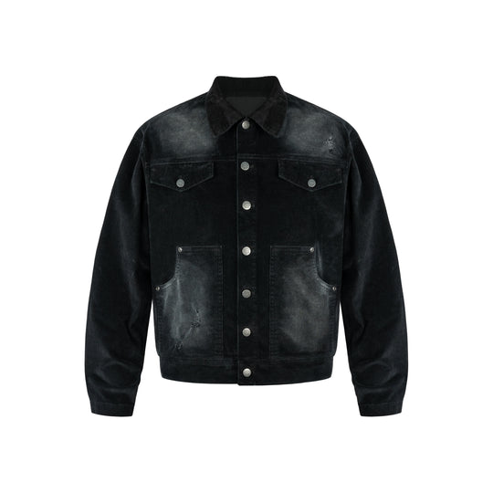 ANTIDOTE Distressed Washed Corduroy Work Jacket | Face 3 Face