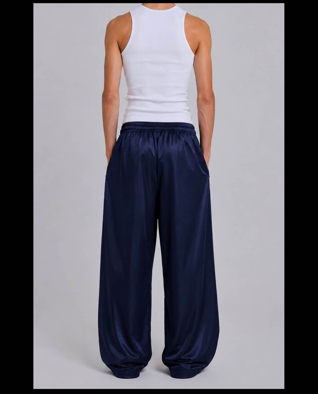 NOVACAM Satin Silky Baggy Track Pants | Face 3 Face