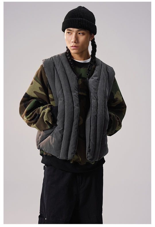 Remedy Camouflage Stitch Down Vest | Face 3 Face