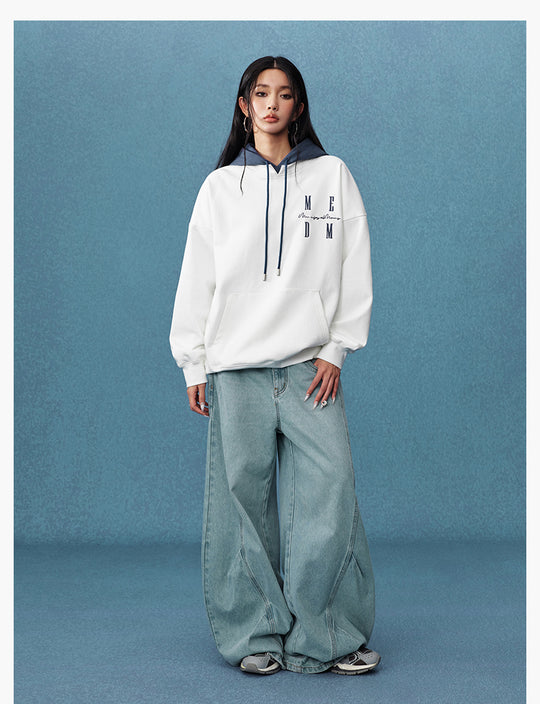 MEDM Layered Look Color Block Hoodie | Face 3 Face