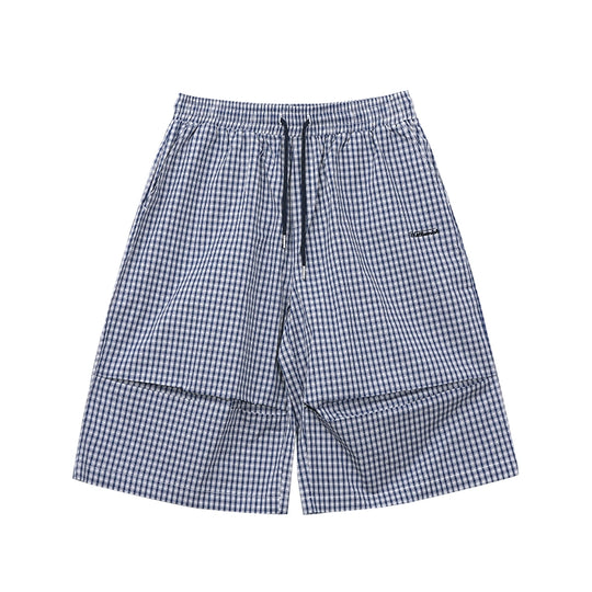 UNTILWERICH Plaid Pleated Knee Baggy Shorts | Face 3 Face
