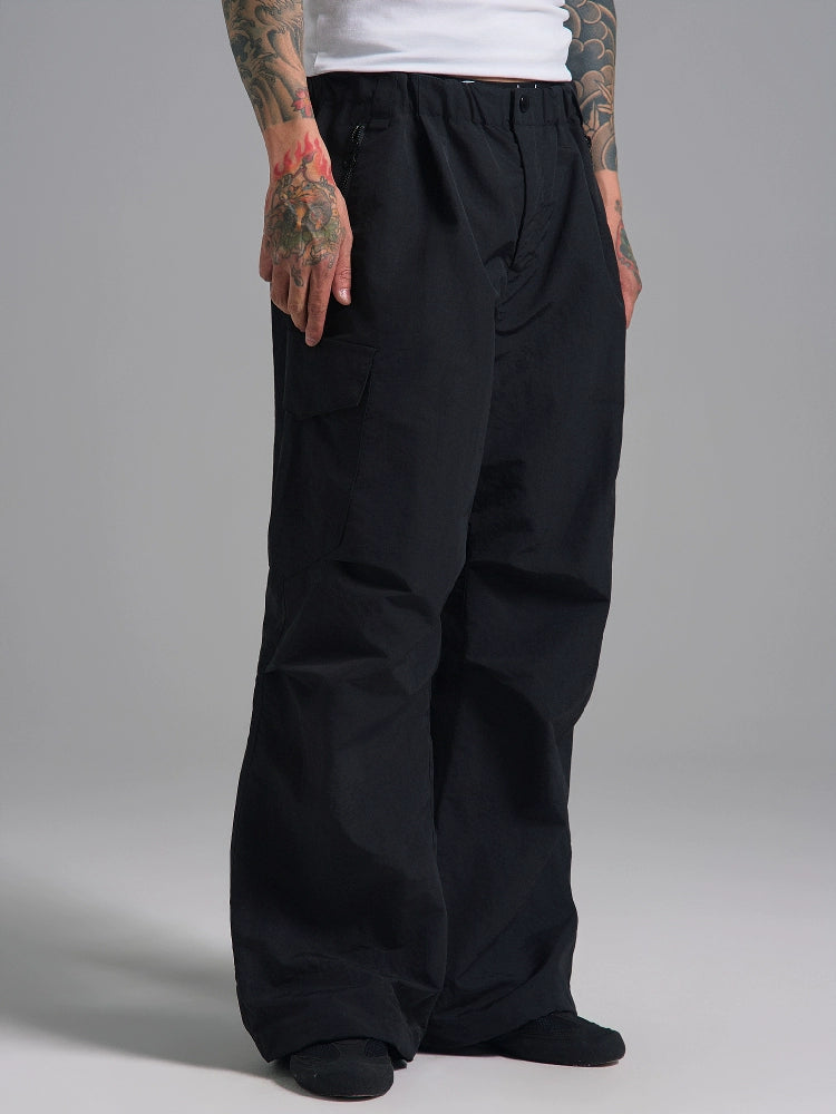 S45 Nylon Baggy Cargo Pants | Face 3 Face