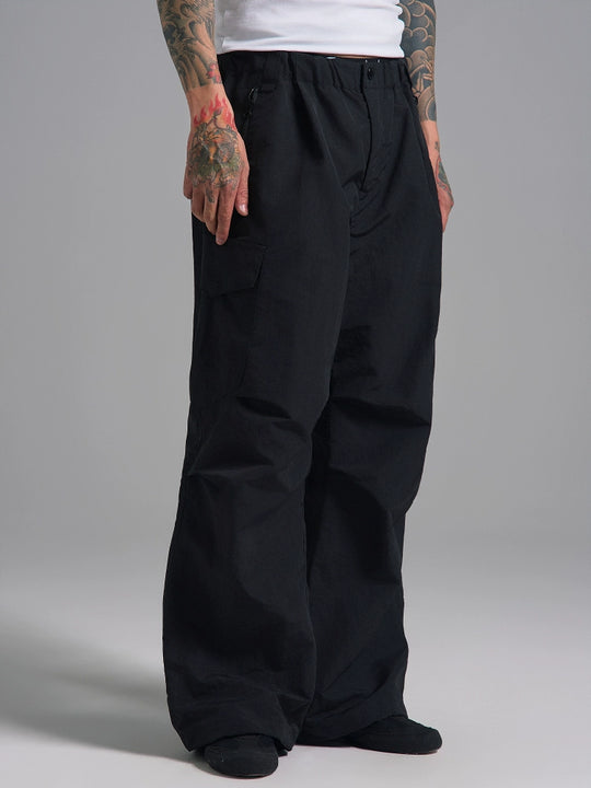 S45 Nylon Baggy Cargo Pants | Face 3 Face