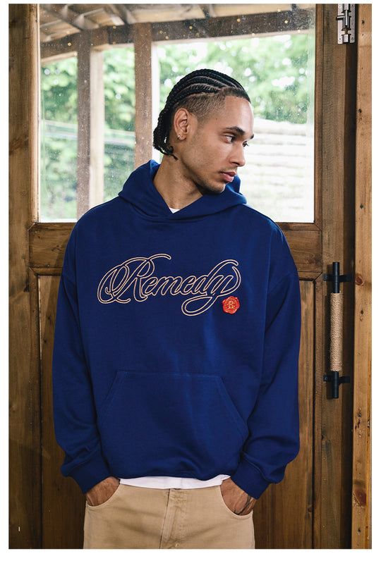 Remedy Metal Wax Seal 3D Logo Embroidered Hoodie | Face 3 Face