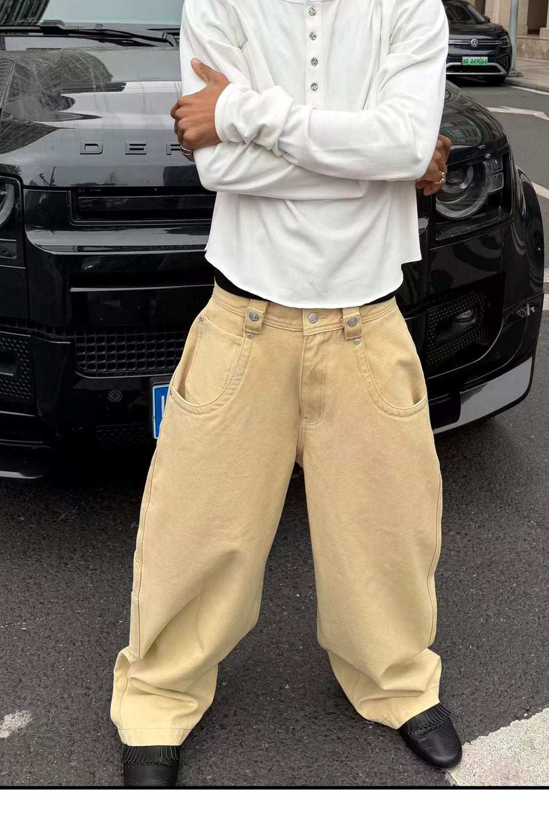 STEEPC Multi Layer Pocket Canvas Baggy Work Pants | Face 3 Face