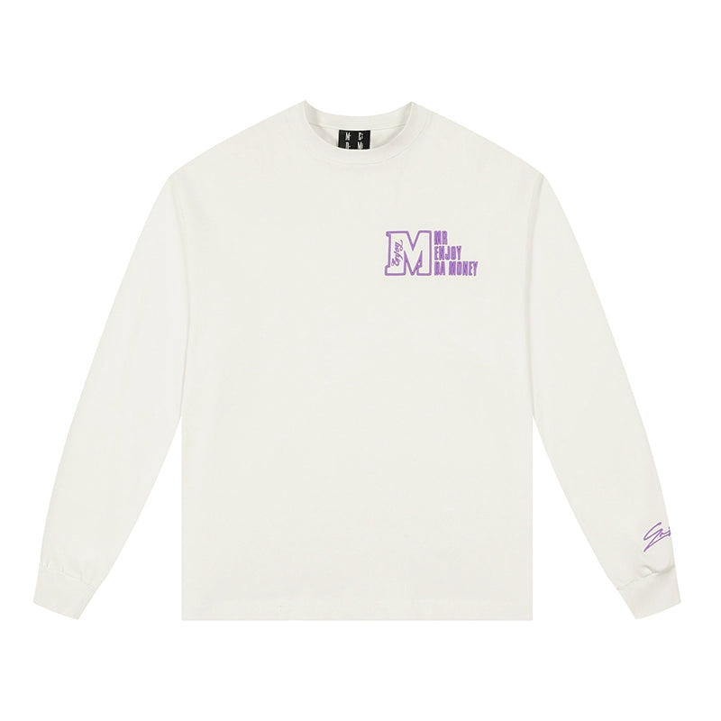 MEDM M Logo Embroidered Long Sleeve Tee | Face 3 Face