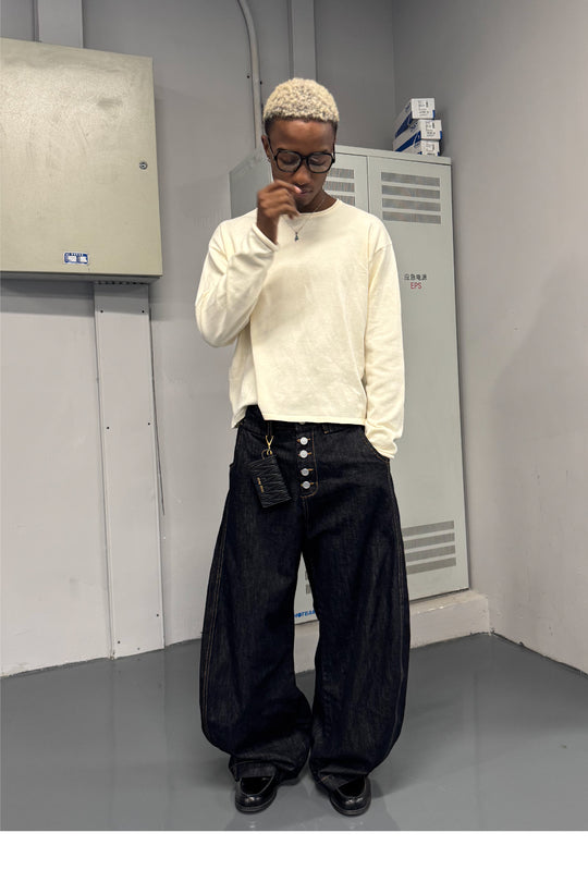 STEEPC Magnetic Button Scimitar Jeans | Face 3 Face