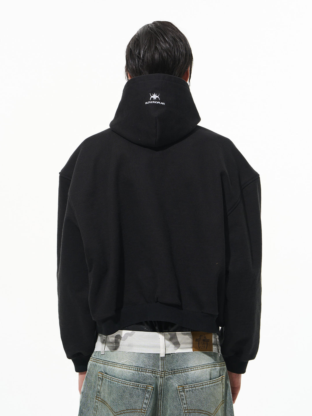 BLIND NO PLAN 3D Reconstructed Metal Logo Zip-Up Hoodie | Face 3 Face