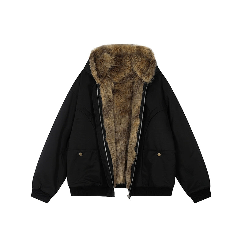 Achock Fur Lining Reversible Hooded Jacket | Face 3 Face
