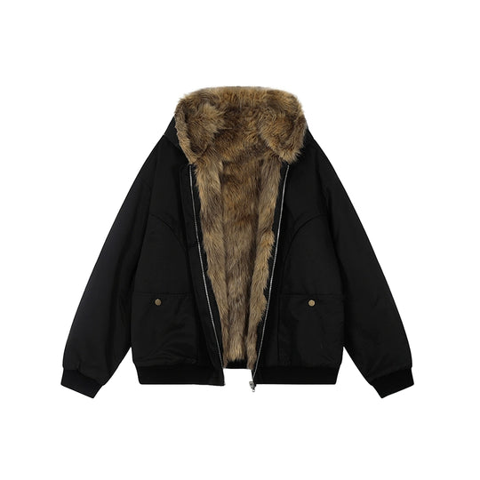Achock Fur Lining Reversible Hooded Jacket | Face 3 Face