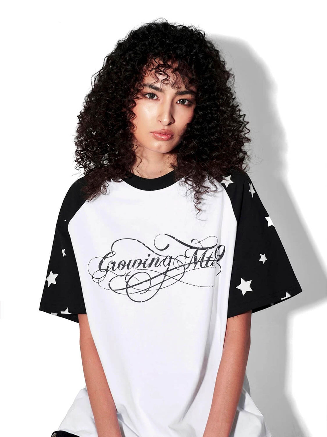 F3F Select Star Print Raglan Color Block Tee | Face 3 Face