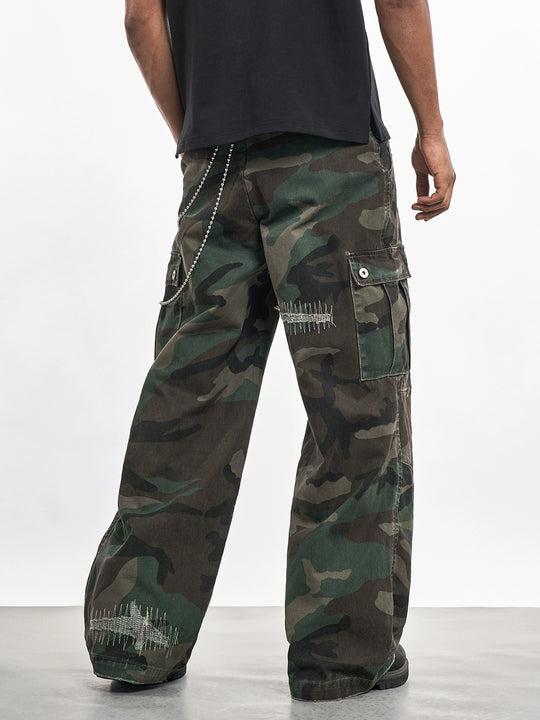 F3F Select Embroidered Patch Camouflage Work Pants | Face 3 Face