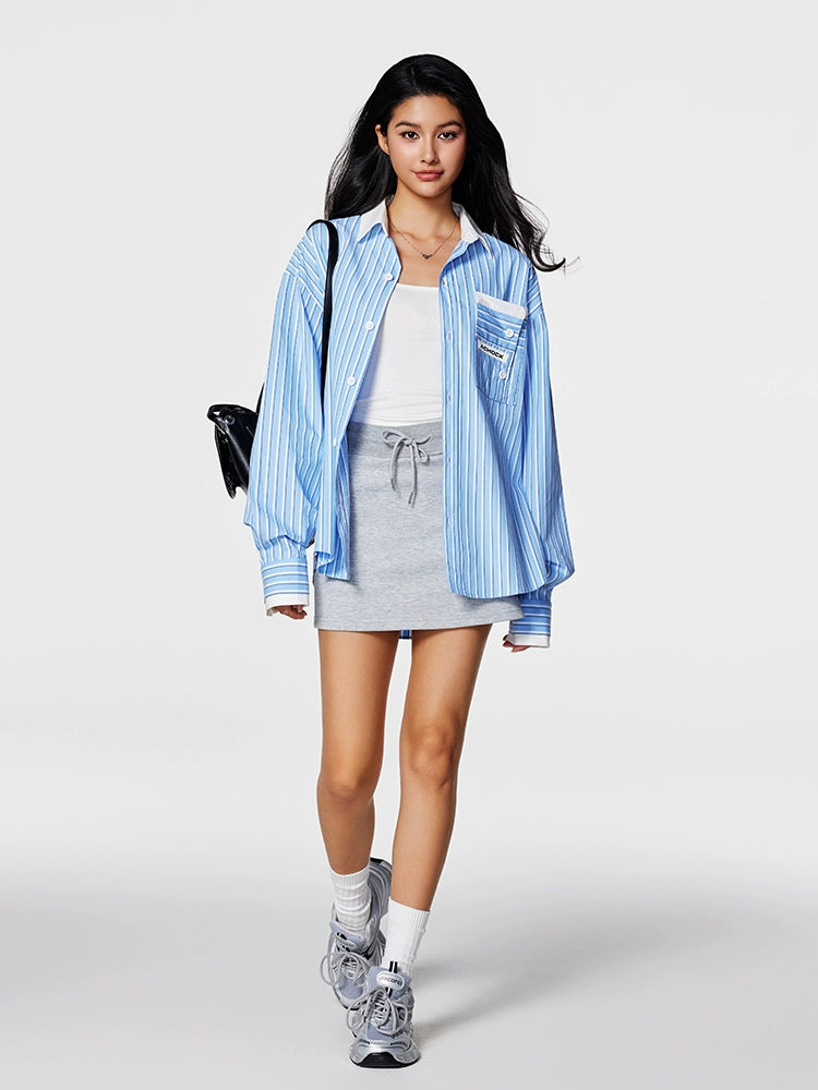 Achock Color Blocking Striped Long Sleeved Shirt | Face 3 Face