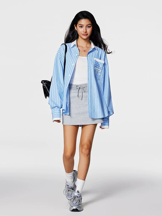 Achock Color Blocking Striped Long Sleeved Shirt | Face 3 Face