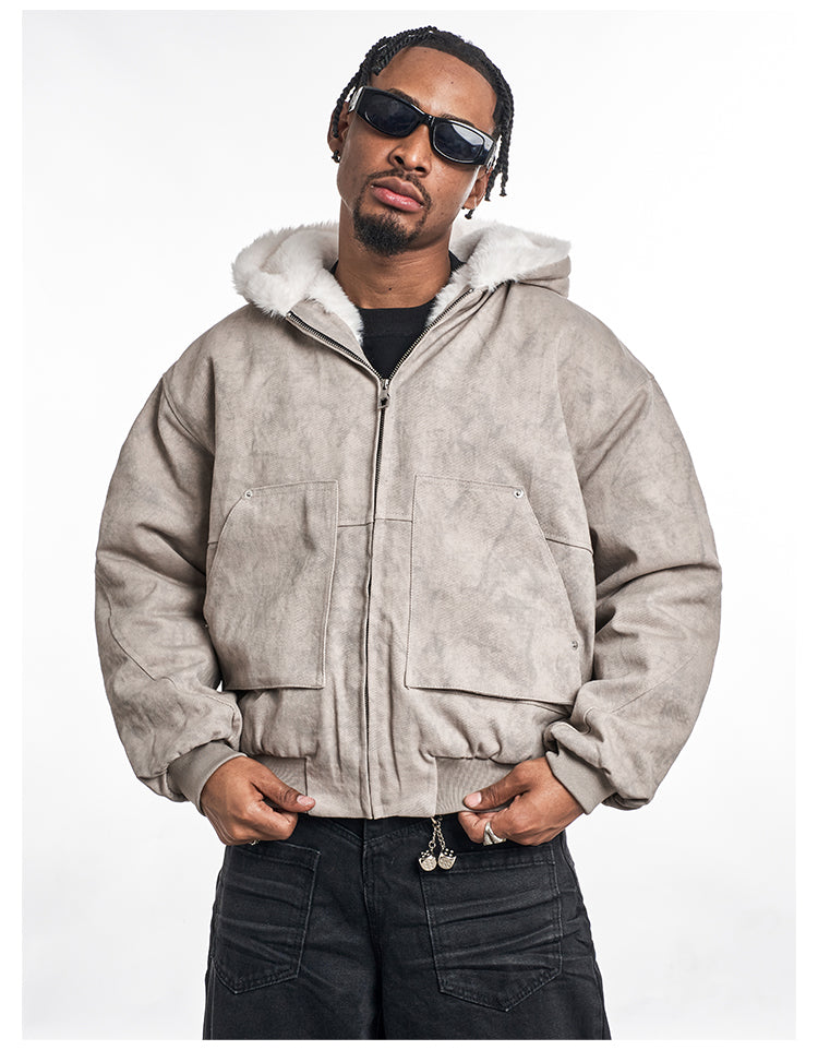 F3F Select Shaggy Fleece Lining 3D Pocket Hoodie Work Jacket | Face 3 Face