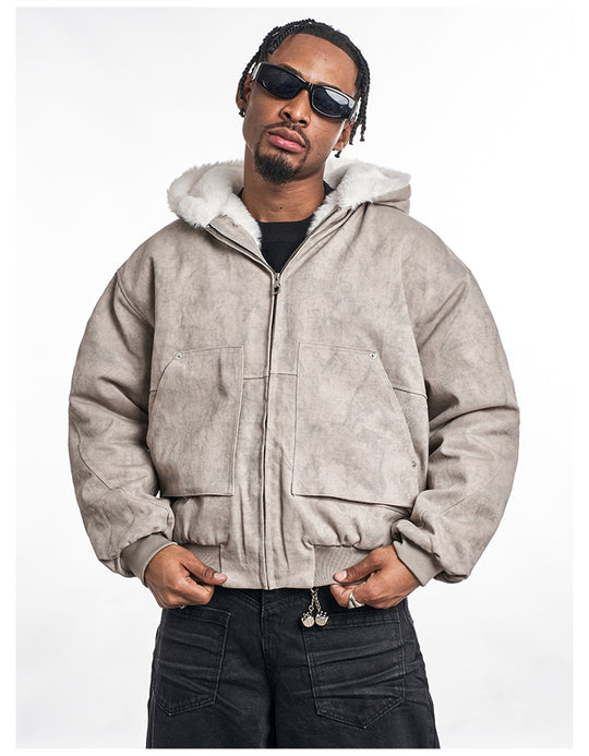F3F Select Shaggy Fleece Lining 3D Pocket Hoodie Work Jacket | Face 3 Face