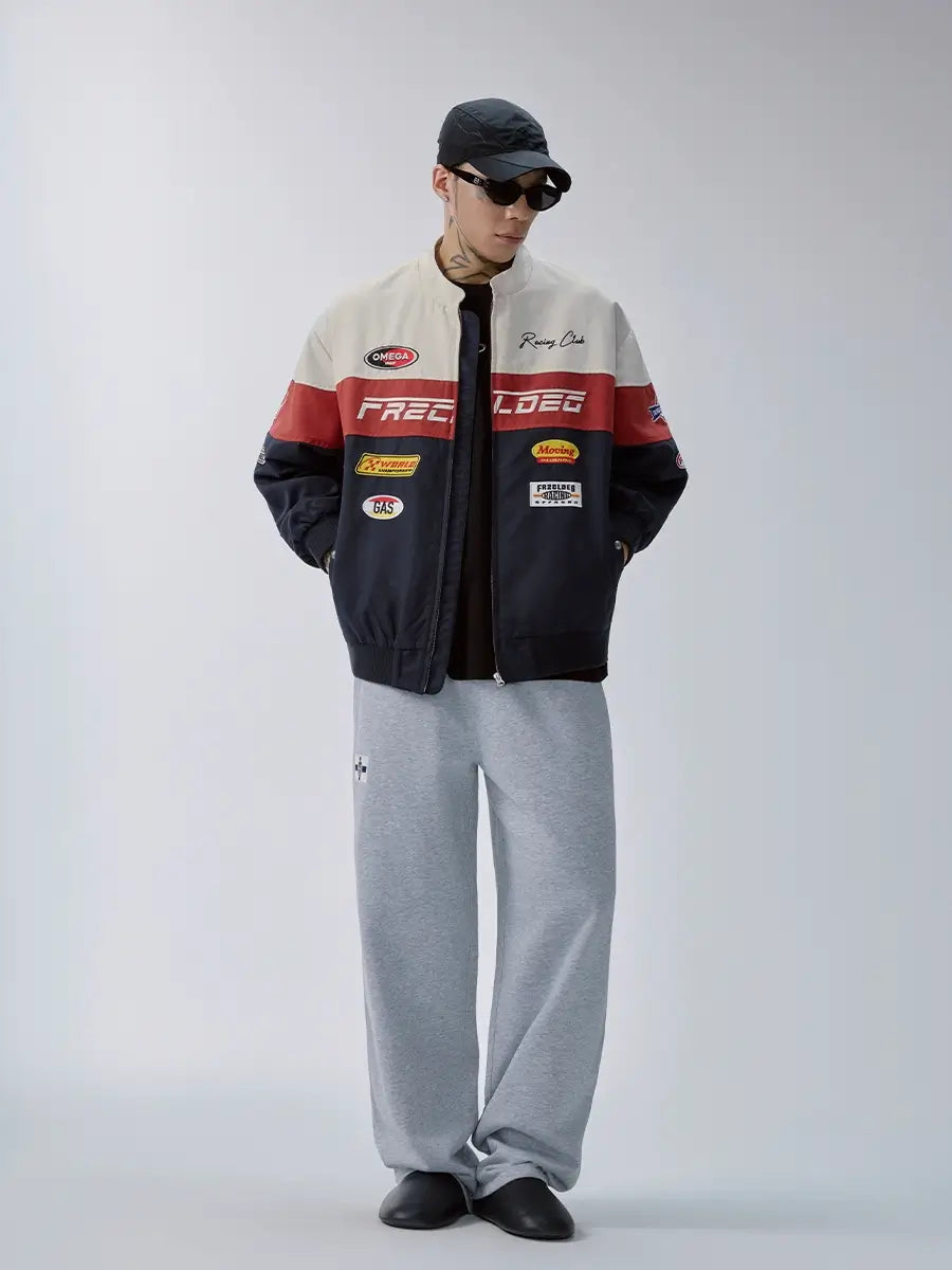F2CE Patchwork Color Block Racing Jacket | Face 3 Face