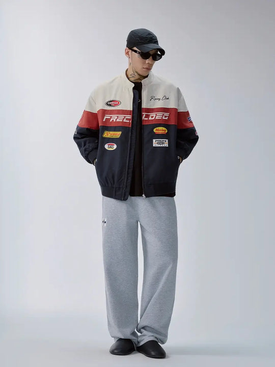 F2CE Patchwork Color Block Racing Jacket | Face 3 Face