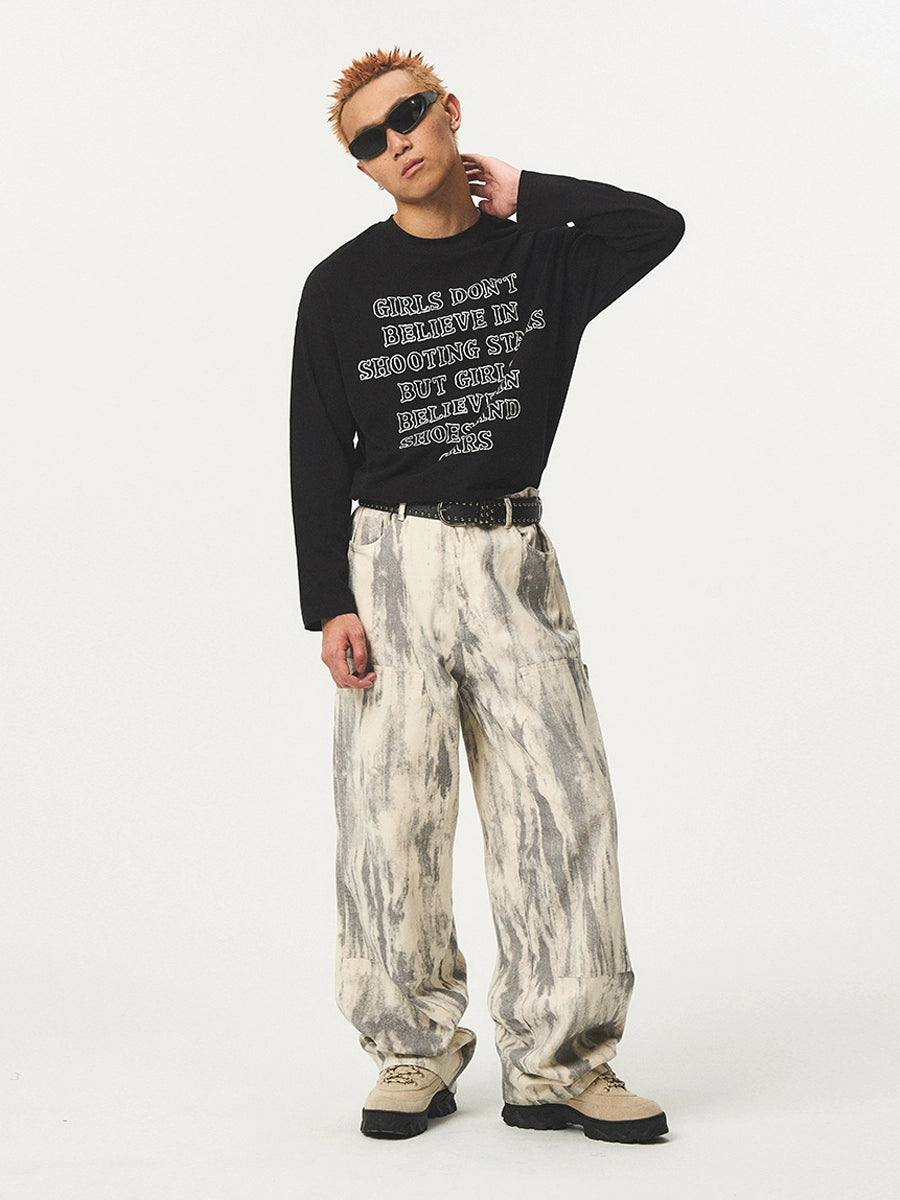 EMPTY REFERENCE Ink Printed Double Knee Work Pants | Face 3 Face