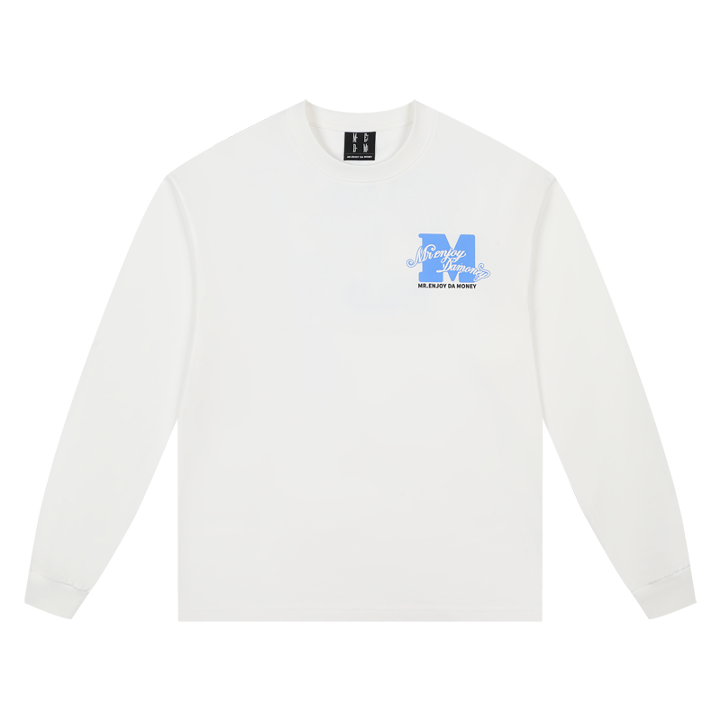 MEDM Basic M Logo Printed Long Sleeve Tee | Face 3 Face