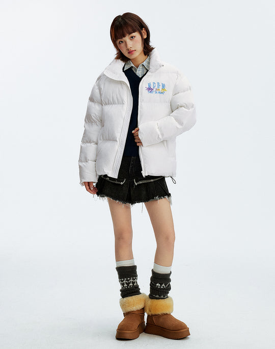 MEDM Gradient Embroidered Puffer Jacket | Face 3 Face