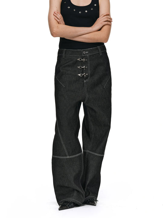 ANTIDOTE 3D Cut Stitched Denim Jeans | Face 3 Face