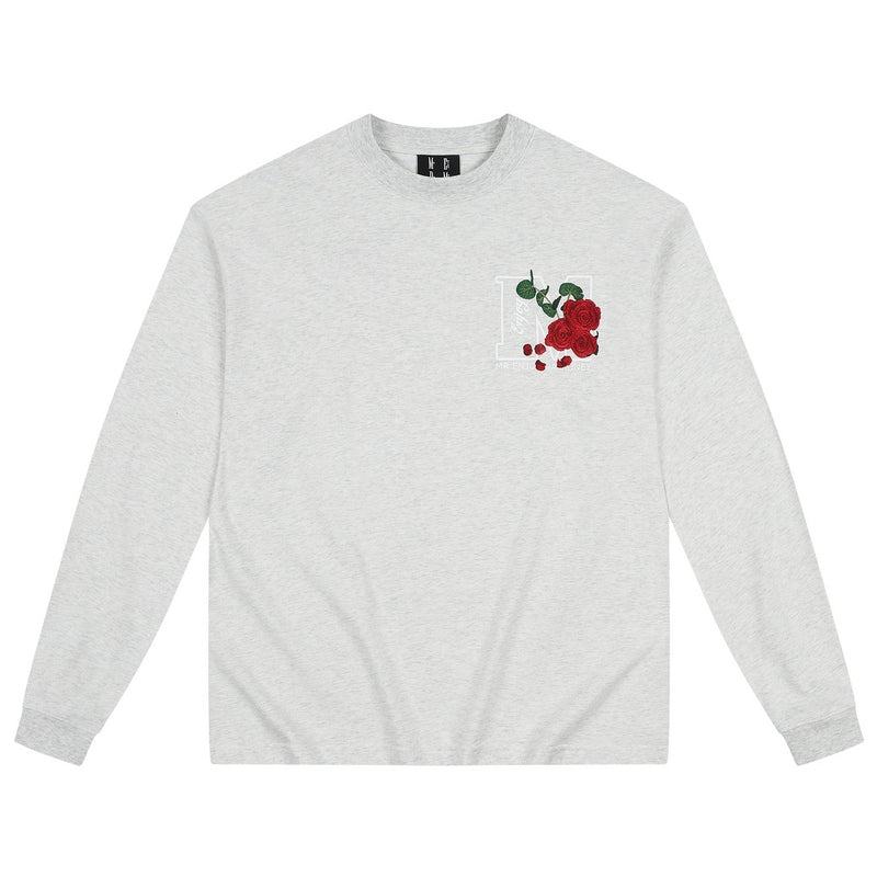 MEDM Big M Flower Embroidered Long Sleeve Tee | Face 3 Face