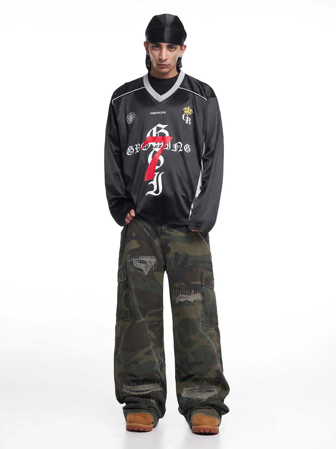 F3F Select Number 7 Crown Badge Long Sleeve Hockey Jersey | Face 3 Face