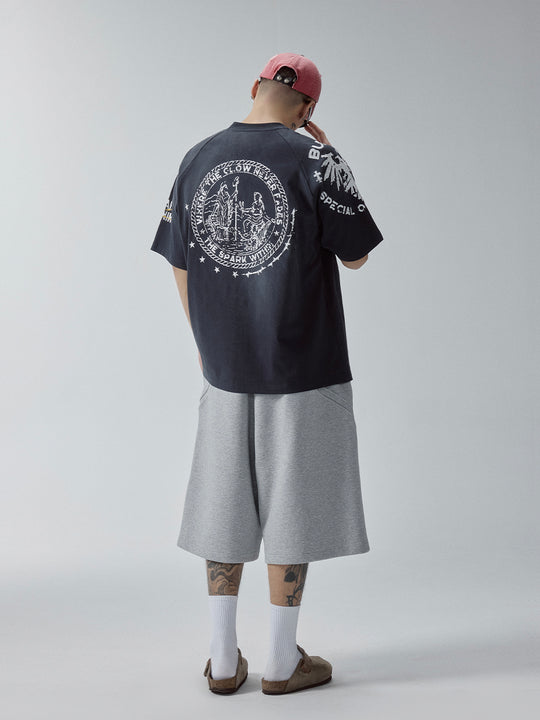 F2CE Basic Stitching Sweat Shorts | Face 3 Face