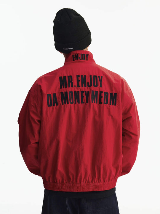 MEDM Logo Embroidered Double Zip Track Jacket | Face 3 Face