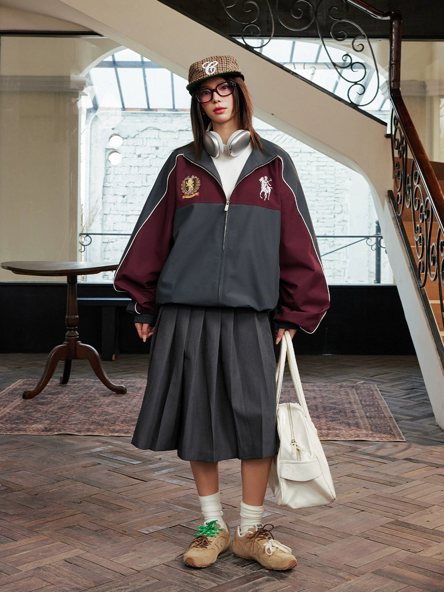 Harsh and Cruel Patchwork Badge Embroidered Track Jacket | Face 3 Face