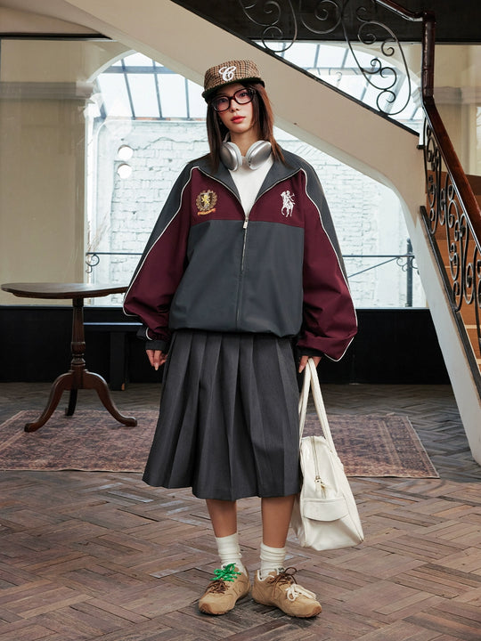 Harsh and Cruel Patchwork Badge Embroidered Track Jacket | Face 3 Face