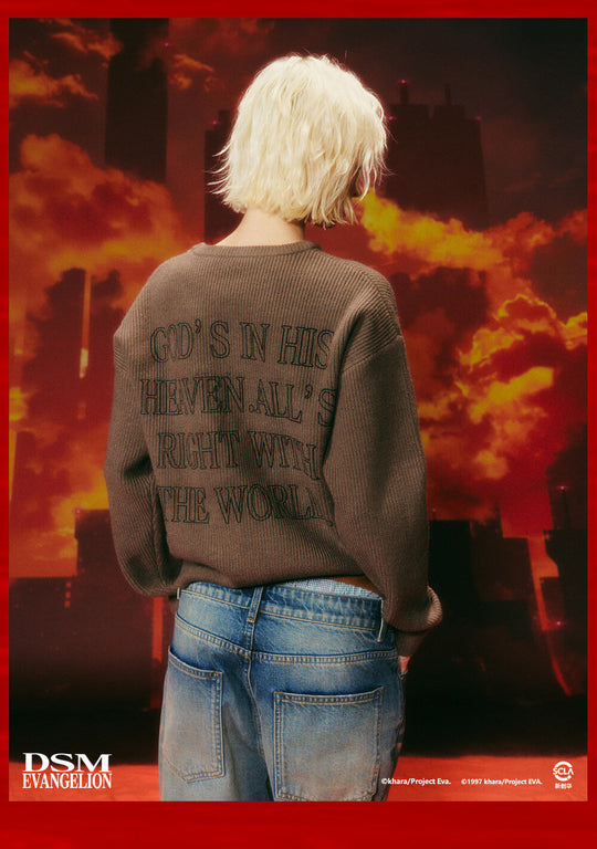 DSM x EVA Kaworu Inspired Print Knit Sweater | Face 3 Face