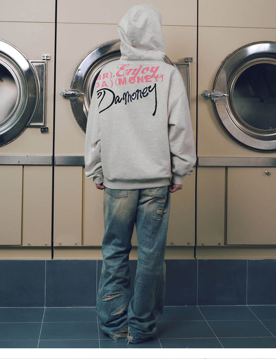 MEDM Handwritten Logo Print Hoodie | Face 3 Face
