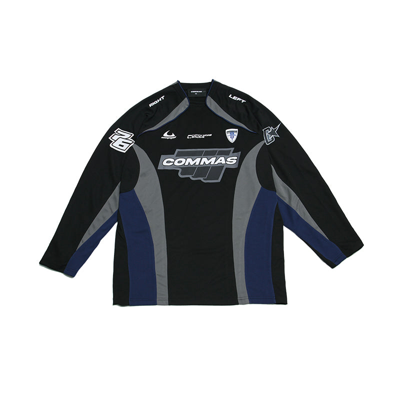 COMMAS Contrast Color Mesh Stitching Hockey Jersey | Face 3 Face