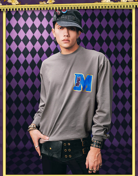 MEDM × JOJO Washed Distressed Character Print Long Sleeve Tee | Face 3 Face