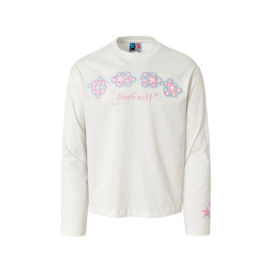 YADcrew Galaxy Star Puzzle Foam Print Long Sleeve Tee | Face 3 Face