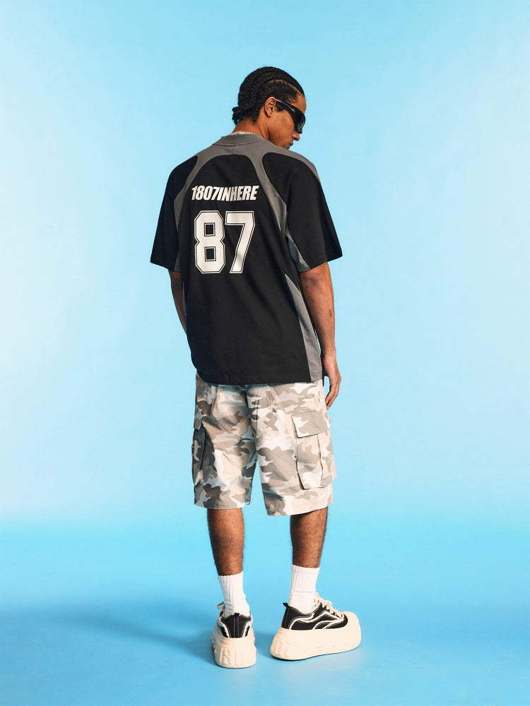 1807 Irregular Patchwork Sports Tee | Face 3 Face