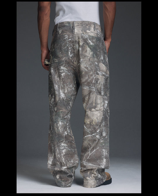 NOVACAM Tree Camo Double-Knee Flared Painter Pants | Face 3 Face