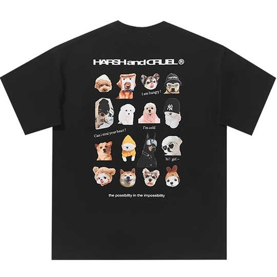 Harsh and Cruel Dogs Logo Printed Tee