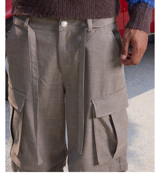 S45 Plaid Multi Pocket Convertible Work Pants | Face 3 Face